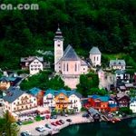 Pueblo de hallstatt en Austria